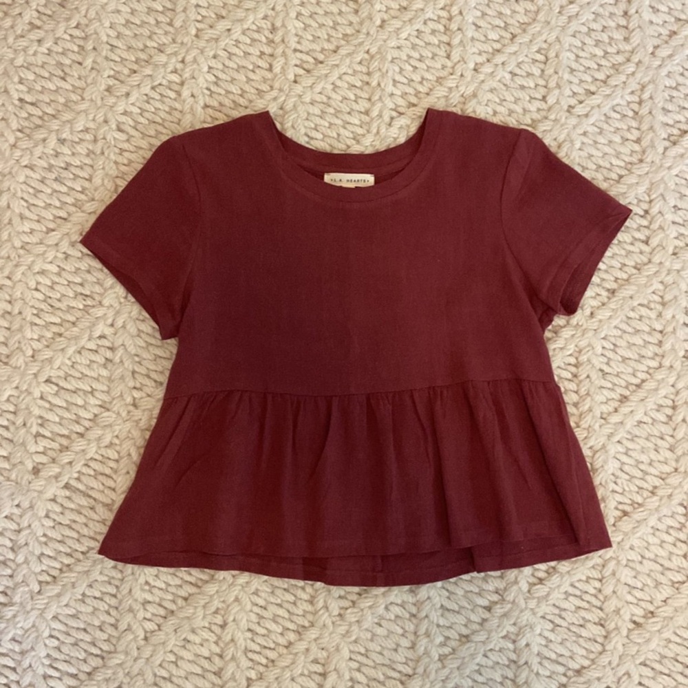 Pacsun Maroon Babydoll Top
